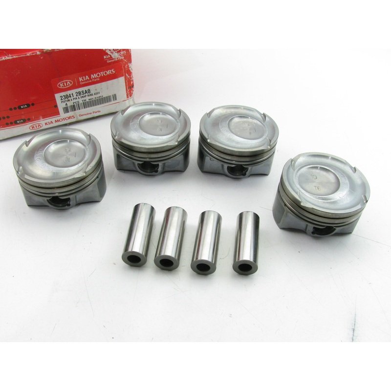 (4) NEW 0.10 Oversize Engine Pistons For 2014-2016 Kia 1.6L TURBO 230412BSA0
