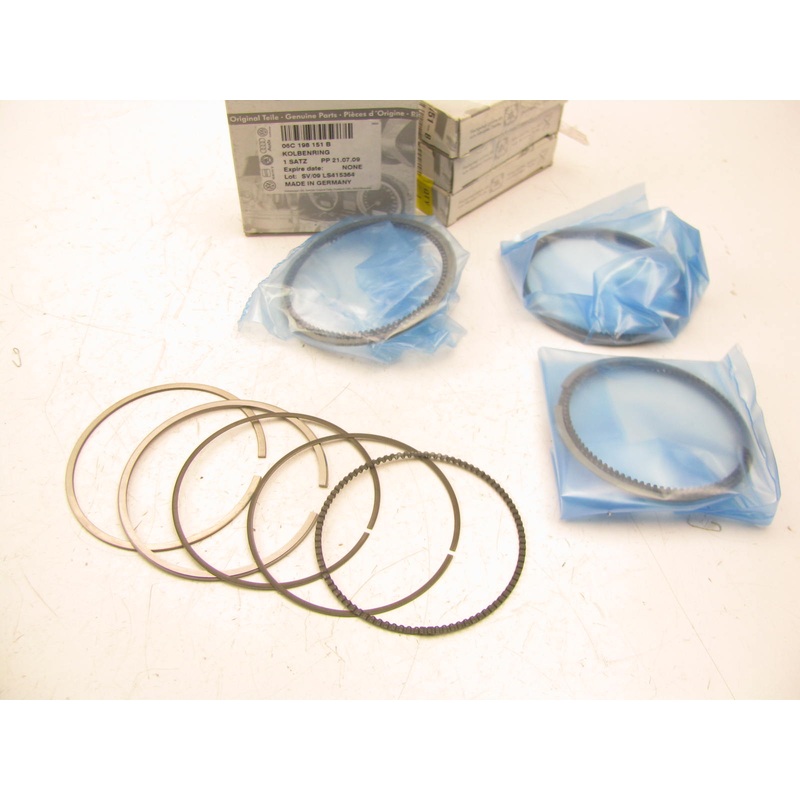 (4) NEW - OEM VW Audi 06C198151B Single Piston Ring Set STD 2002-2006 3.0L-V6