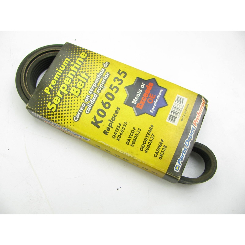 Parts Depot K060535 Serpentine Belt - 0.84'' X 54.00'' - 6 Ribs