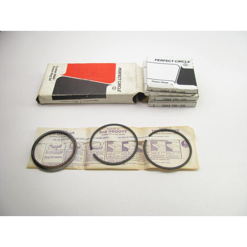 Perfect 51064-STD-010 File Fit Piston Rings STD-.010'' 1972-80 Toyota 2.0L 2.2L