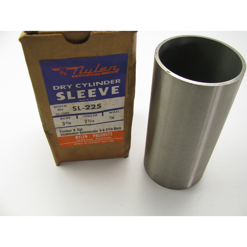 Nylen SL225 Universal Engine Dry Cylinder Sleeve 3 3/8'' Bore, 7 5/16, 1/8'' Thick
