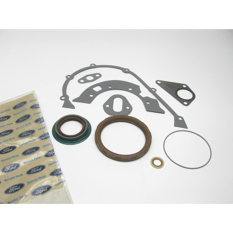 OEM Ford E73Z-6E078-B Lower Engine Crankcase Gasket Set 1985-1994 2.3L 2.5L 4CYL