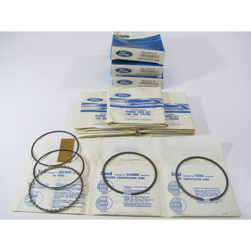 NEW OEM Ford F47Z-6148-A Piston Ring Set - Standard 1986-2003 3.0L VULCAN OHV V6