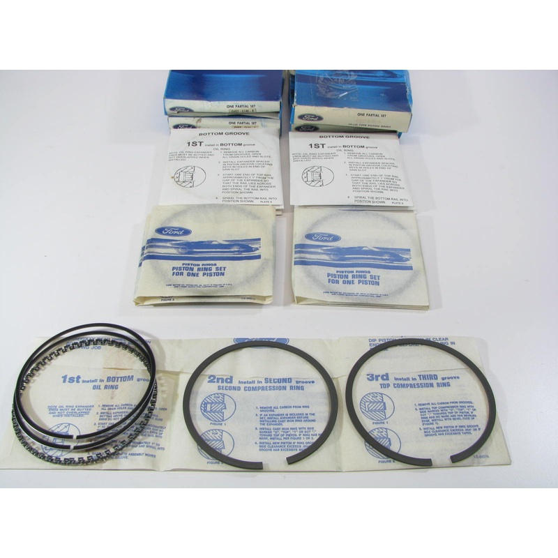 (4) NEW - OEM Ford C8SZ-6148-A Partial Piston Rings - Standard 1968-1993 429 460