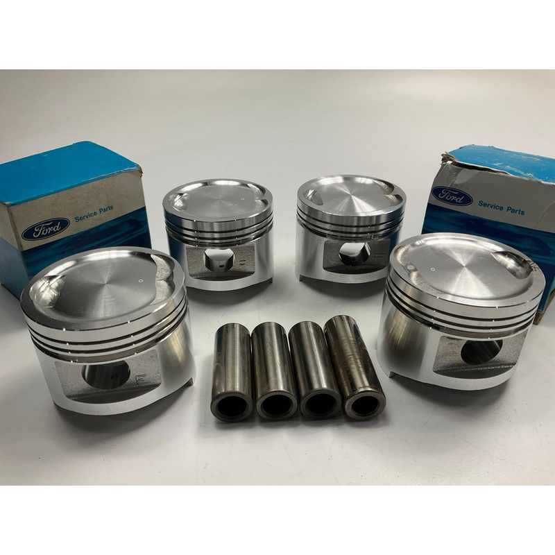 (4) NEW - OEM Ford F4BZ-6108-A Engine Piston & Pin STANDARD 1994-97 Aspire 1.3L