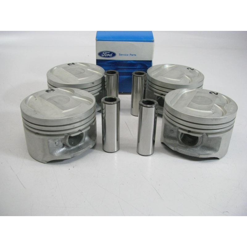 (4) NEW - OEM Ford F5RZ-6108-A Engine Pistons - Standard 1995-97 Contour 2.0L-L4