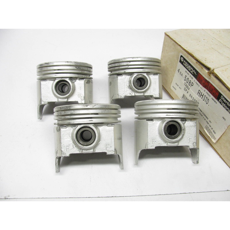 (4) Federal Mogul 508PRHSTD Right Bank Engine Piston STD 1985-90 Oldsmobile 307