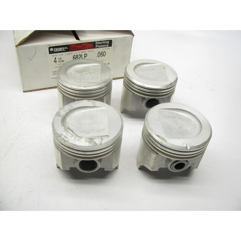 (4) Federal Mogul 682LP060 Left Bank Engine Piston .060'' 1985-90 GM 307 5.0L