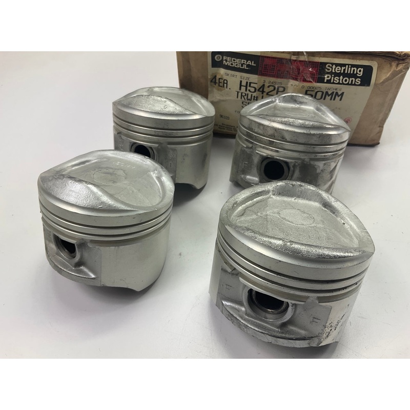 (4) Federal Mogul H542P-50MM Hypereutectic Piston .50mm 1987-1995 Ford 1.9L-L4