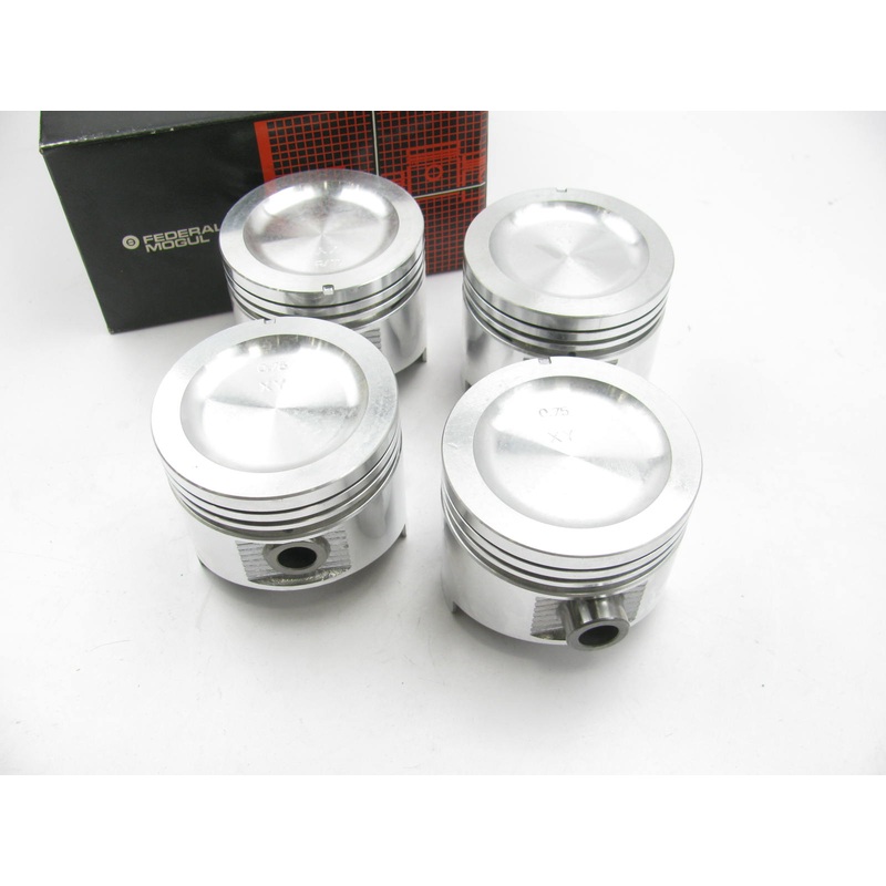 (4) Federal Mogul 12148P-075 Engine Piston .75mm For 1978-1979 Datsun 1.4L A14