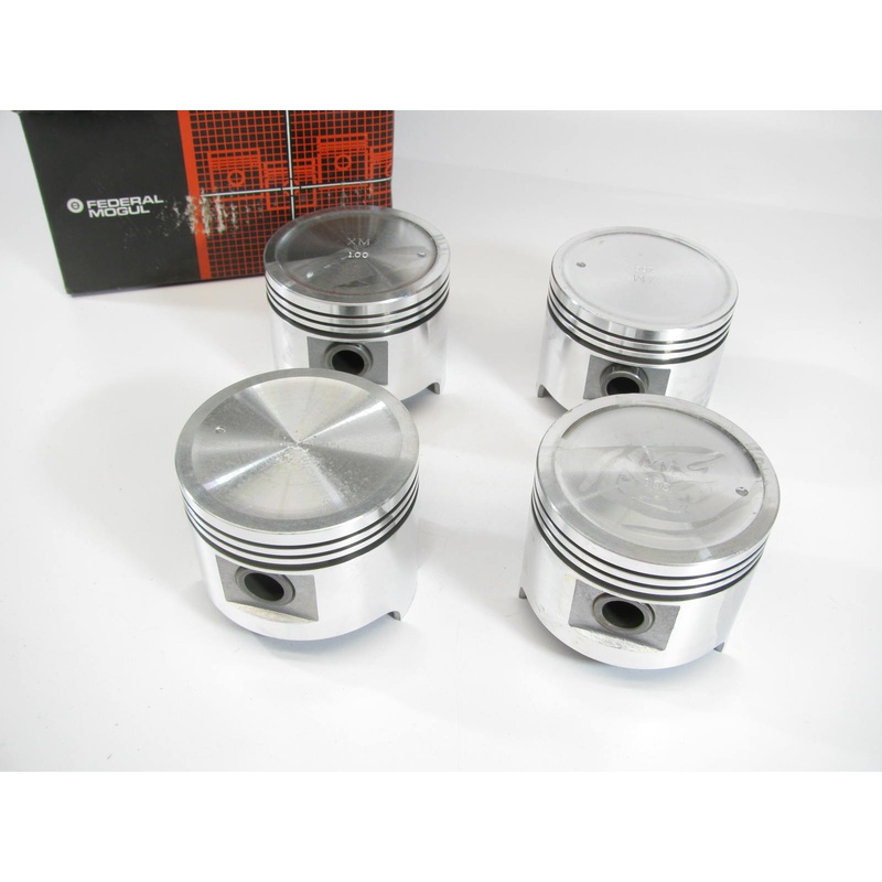 (4) Federal Mogul 12161P-100 Engine Piston 1.00mm 1973 Honda Civic 1.2L-L4