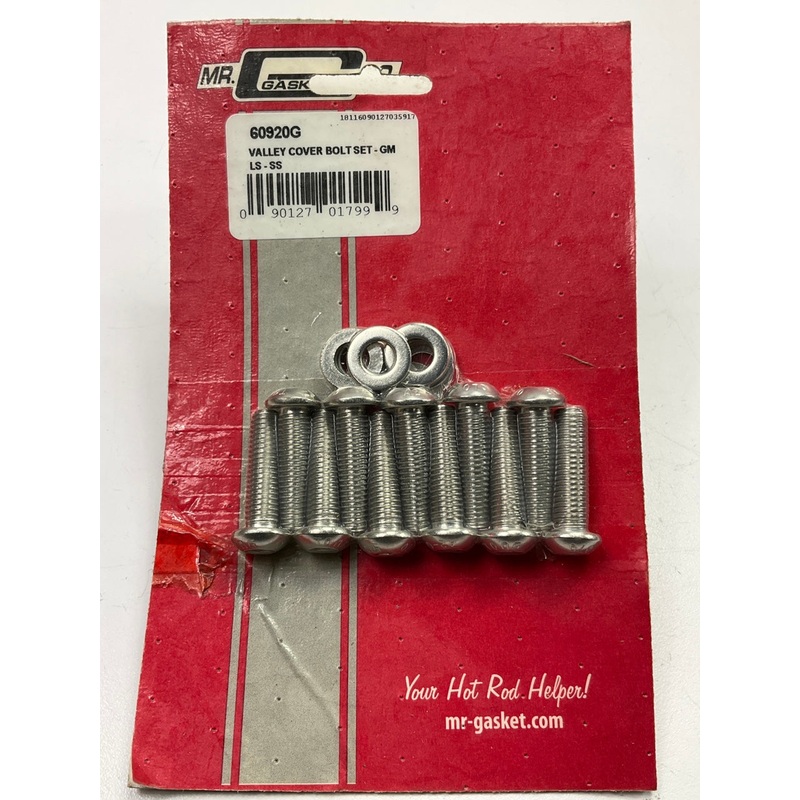 Mr Gasket 60920G Intake Valley Pan Cover Stainless Steel Bolts Set - Chevy LS