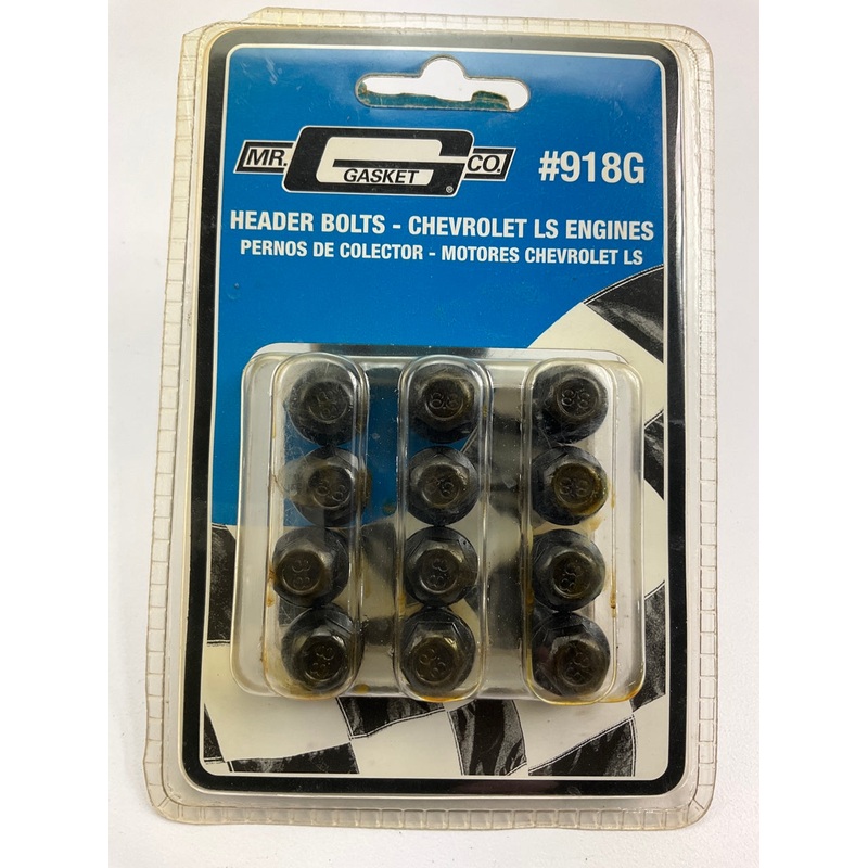 Mr. Gasket 918G Exhaust Header Bolt Set - LS1 LS2 5.3L 4.8L LS3 8x1.25 25mm