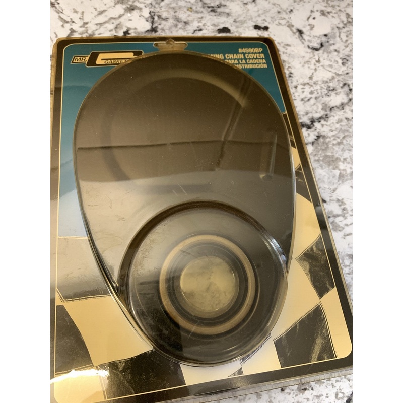 Mr Gasket 4590BP Timing Cover For 55-87 SBC Small Block Chevy (Double Roller)