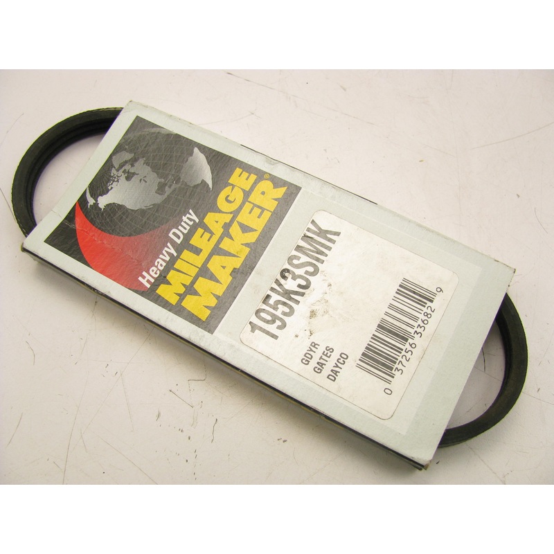 Mileage Maker 195K3SMK Serpentine Belt - 0.42'' X 19.87'' - 3 Ribs