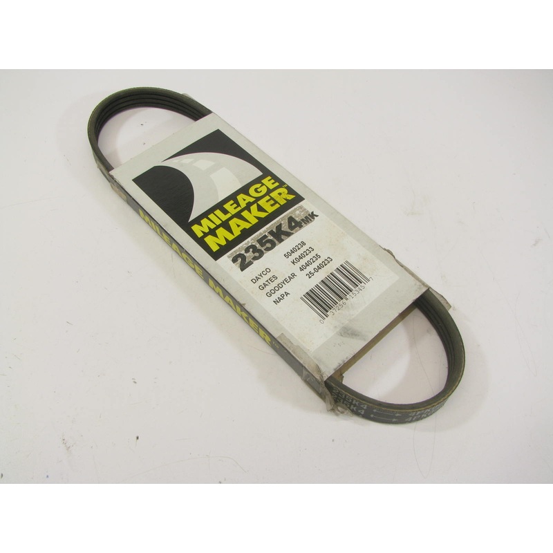 Mileage Maker 235K4MK Serpentine Belt - 0.56'' X 24.00'' - 4 Ribs