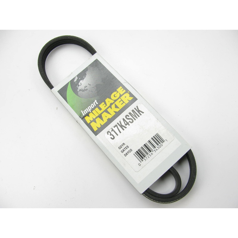 Mileage Maker 317K4SMK Stretch Serpentine Belt - 0.56'' X 32.25'' - 4 Ribs