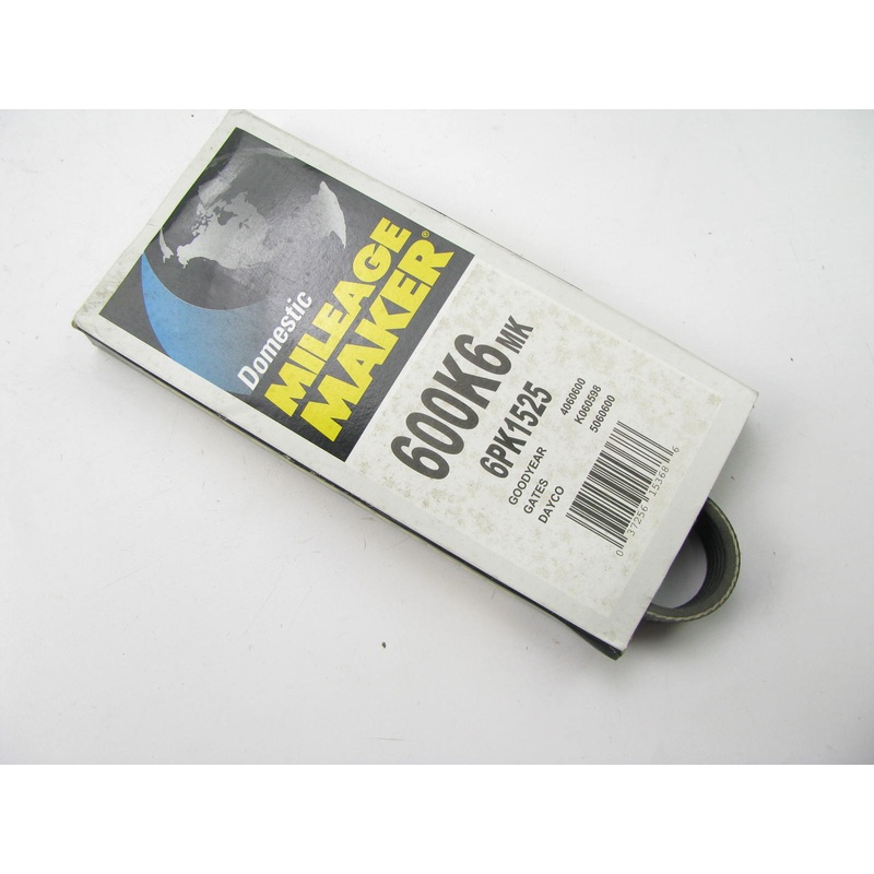 Mileage Maker 600K6MK Serpentine Belt - 0.84'' X 60.50'' - 6 Ribs