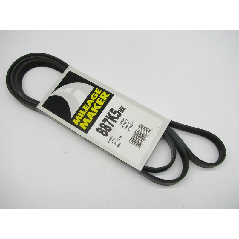 Mileage Maker 887K5MK Serpentine Belt - 0.69'' X 89.25'' - 5 Ribs