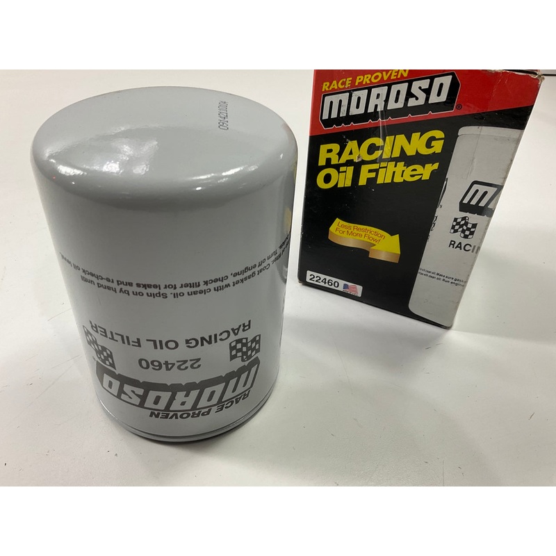 Moroso 22460 Long Chevy Race Filter Oil Filter, Canister, Screw-On, 5.25'' Tall