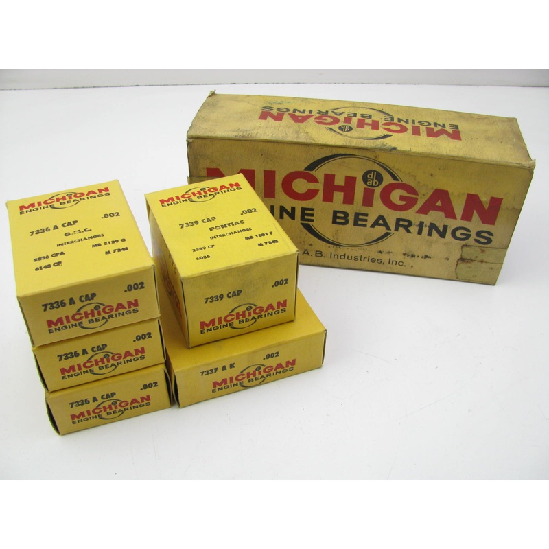 Michigan 1128P-002 Engine Main Bearings .002'' 1961-1963 Pontiac Tempest 194.5