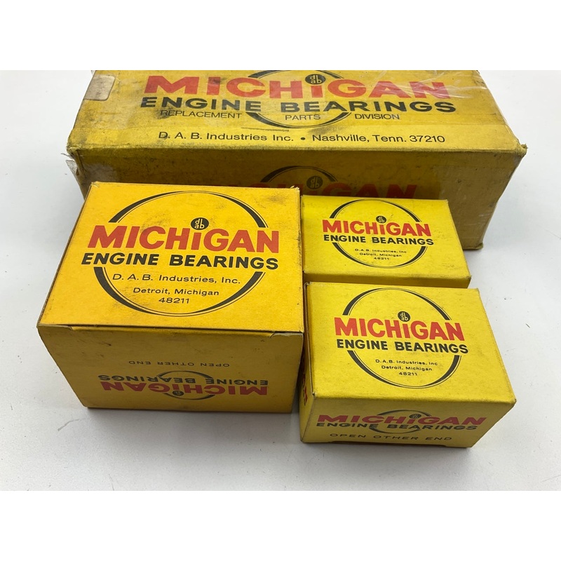 Michigan 546-010 Engine Main Bearings .010'' 1948-1953 Ford 239 255 Flathead V8