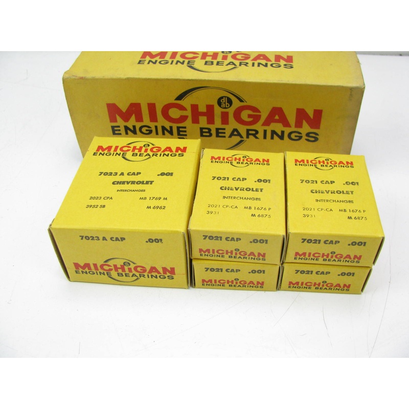 Michigan Engine Bearings 861P-001 Main Bearings .001'' 1955-1956 Chevrolet 265-V8