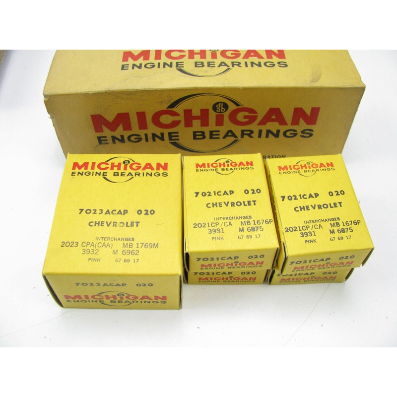 Michigan Engine Bearings 861P-020 Main Bearings .020'' 1955-1956 Chevrolet 265-V8