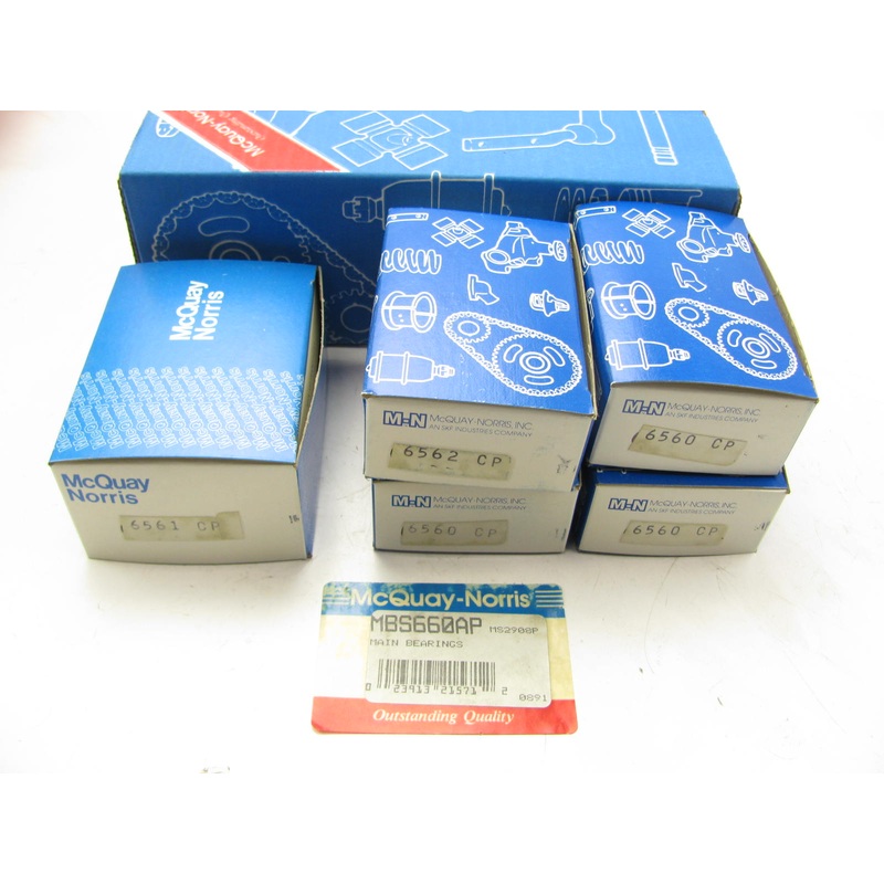 Mcquay-norris MBS660AP Main Bearings STD Size - 1967-1976 Buick 400 430 455 V8