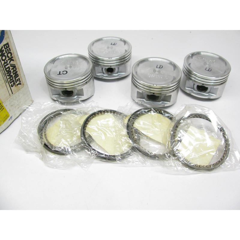 (4) Beck Arnley 012-5103 STD Pistons W/ Rings For 82-88 Nissan 2.0L CA20S CA20E