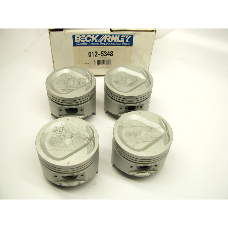 (4) Beck Arnley 012-5348 Engine Piston - Standard 1993-1997 Honda Isuzu 2.6L-L4