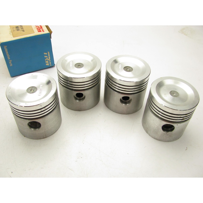(4) Engine Pistons For Massey Ferguson Tractor Replaces 1752404M91
