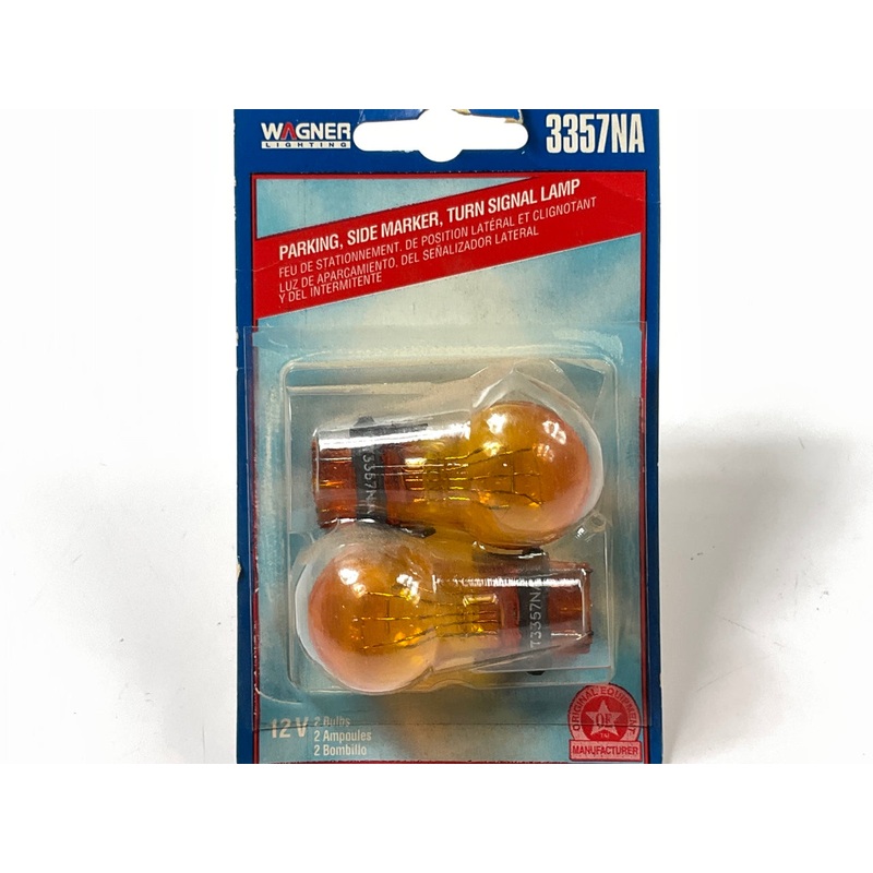 2 Pack - Wagner BP3357NA FRONT Amber Park Turn Side Marker Light Bulbs 12V