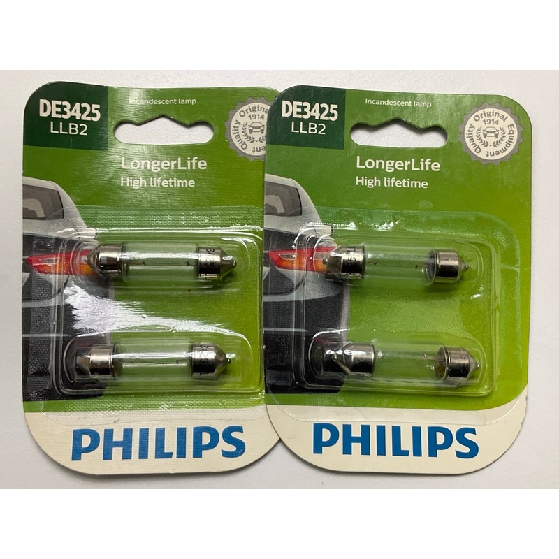 2 Packs Of 2 Each - Philips DE3425LLB2 LongerLife Light Bulbs # 3425