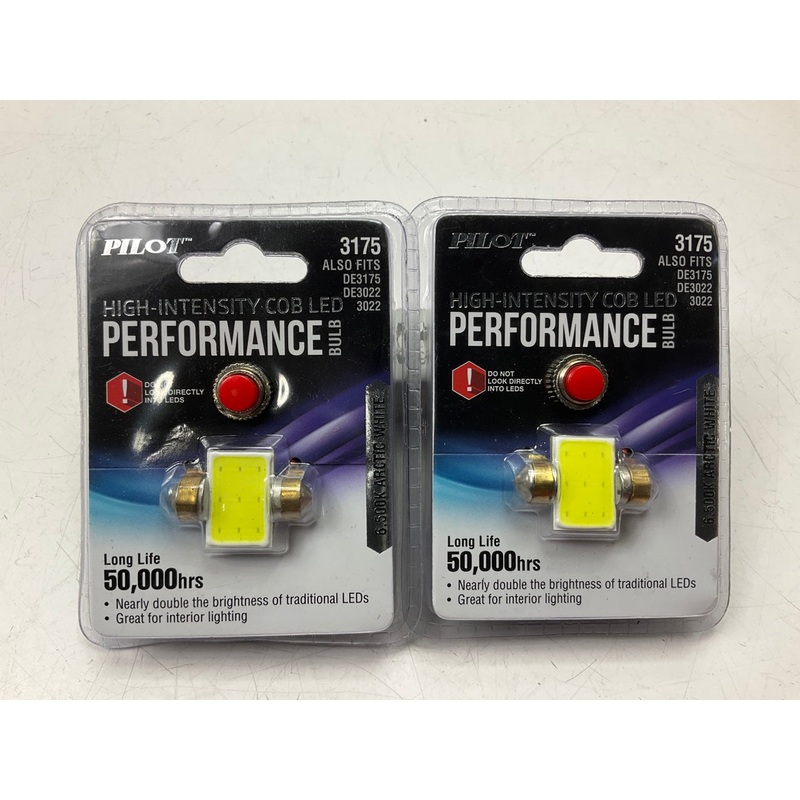 2 Pilot ILC-3175AW Arctic White High Intensity LED COB Light Bulb For 3175, 3022