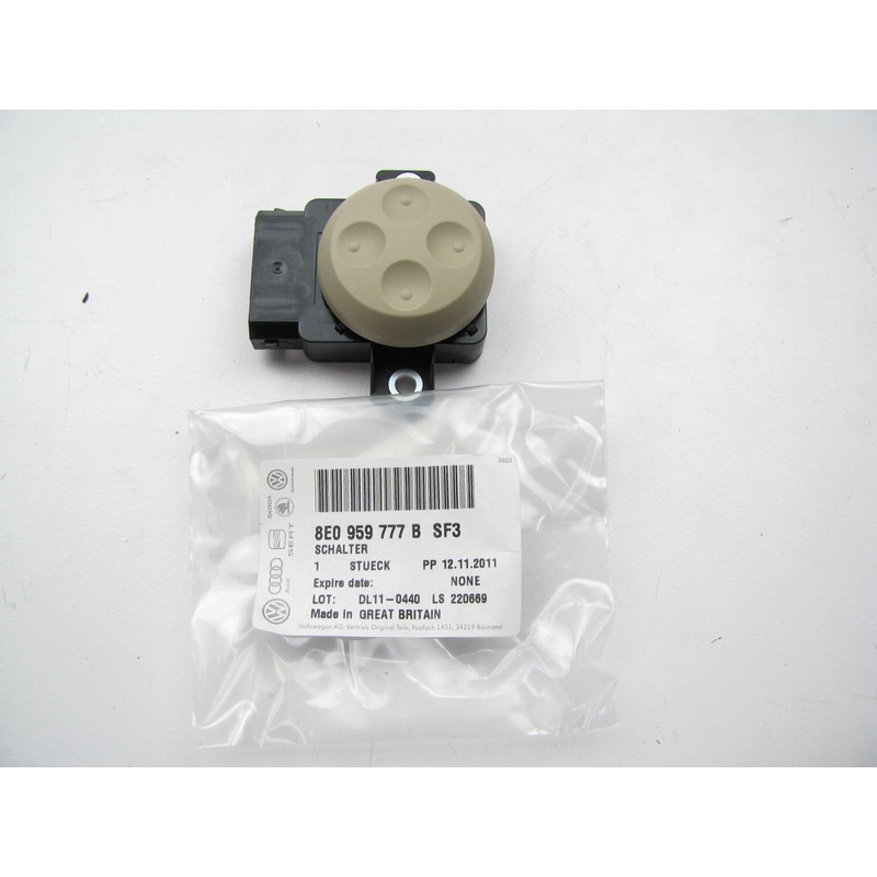 8E0959777BSF3 New Front Seat Lumbar Support Adjust Swith OEM VW AUDI