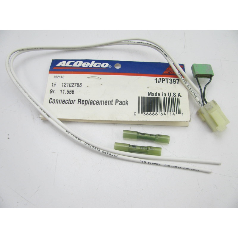 Acdelco PT397 Power Seat Horizontal Adjuster Motor Connector 2-Way Wire Harness
