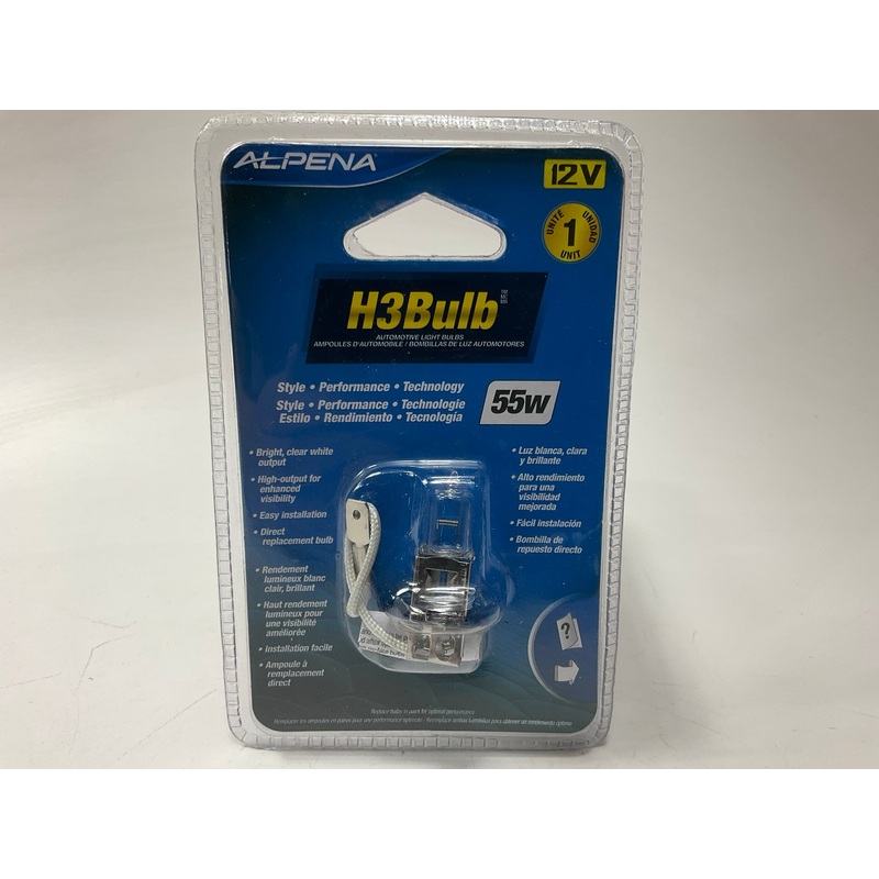 Alpena 71903 H3 Bulb Blue 55 Watt Replacement Light Bulb
