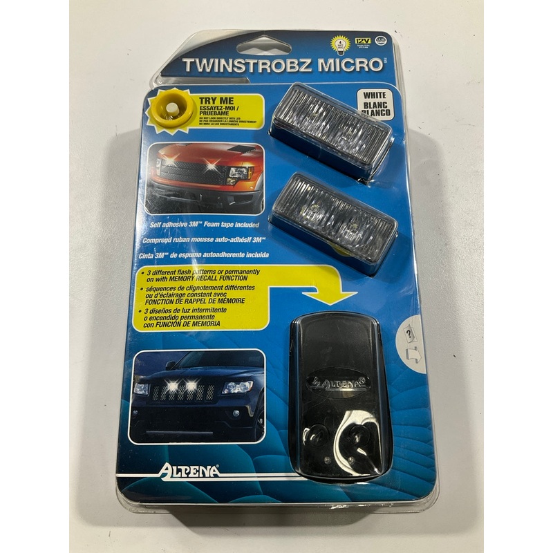 Alpena 78305 Multi-Function Twinstrobz Micro Lights - Strope Post WHITE 12V 4W