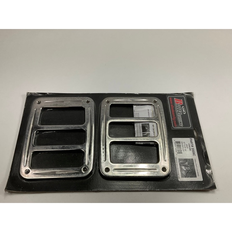 AMI 3509C Chrome Tail Light Lamp Covers For 2007-2017 Jeep Wrangler