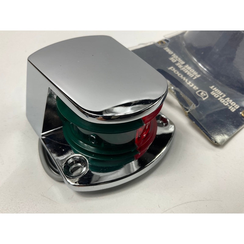Attwood 6375D6 1-Mile Zamak Sidelight Combination Boat Lamp Chrome Plated 12V
