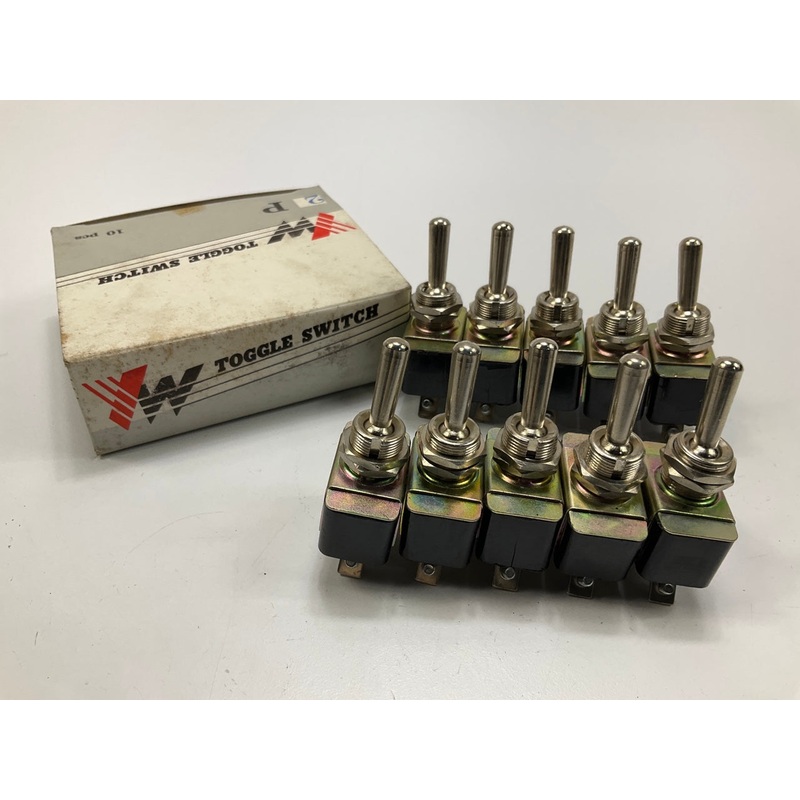 10 Pack - YW1703 Universal ON-OFF 10 Amp Toggle Switch, 2 Terminal