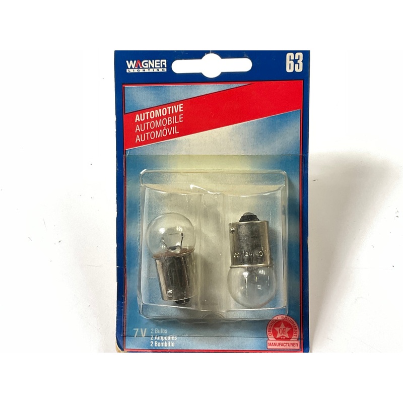 Wagner BP63 License Plate Lamp Light Bulb 63 - 2 PACK