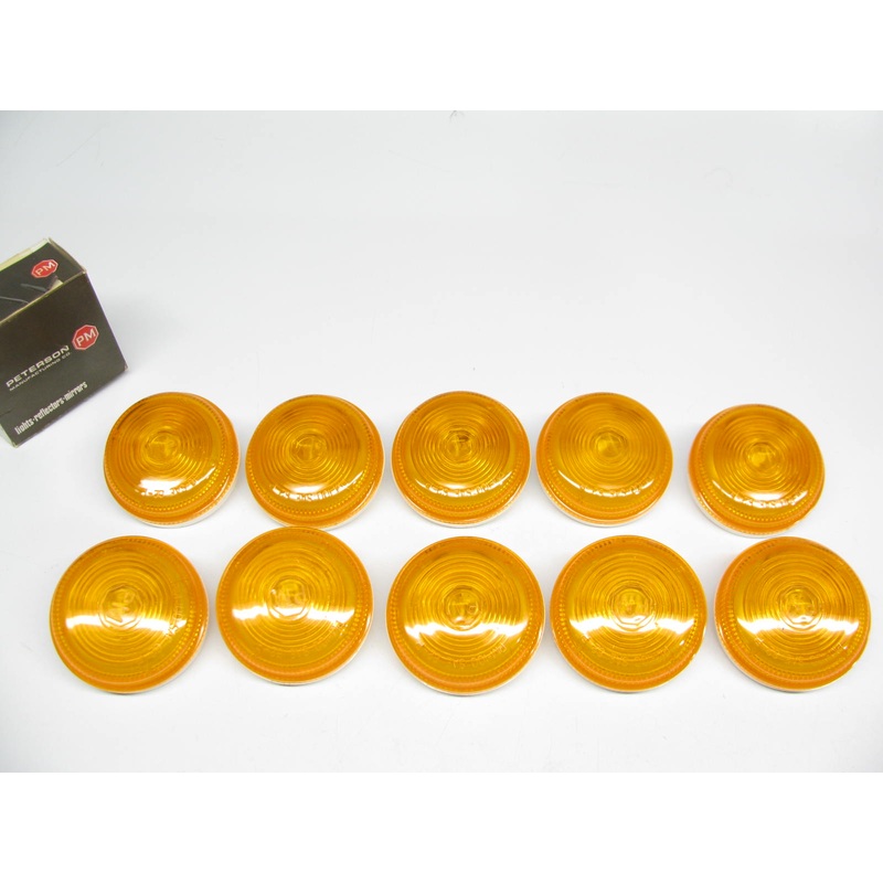 (x10) Round Amber Side Marker Clearance Lights Peterson Manufacturing 101A