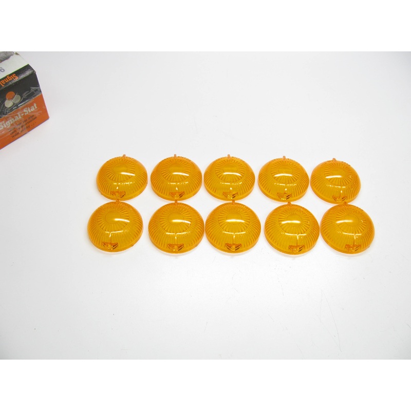 (x10) Vintage Round Amber  Clearance Marker Replacement  Lenses 9023A