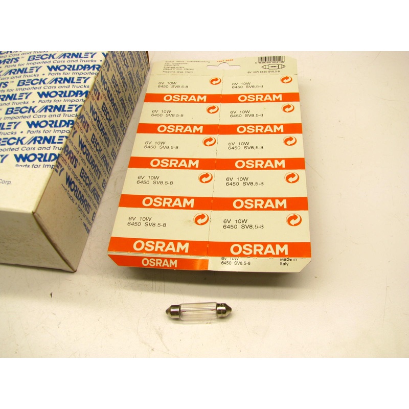 (x10)  VW Porsche 6 Volt 10 Watt  OSRAM Light Bulbs - PACK OF 10 PCS