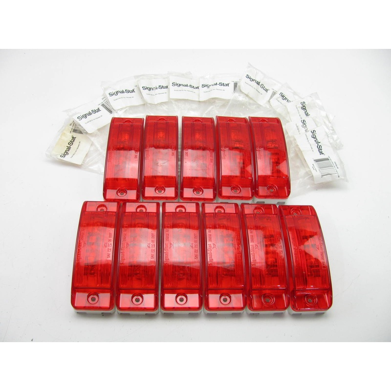 (x11) 21 Series, Incandescent, Red Rectangular, 2 Bulb, Marker Clearance Light