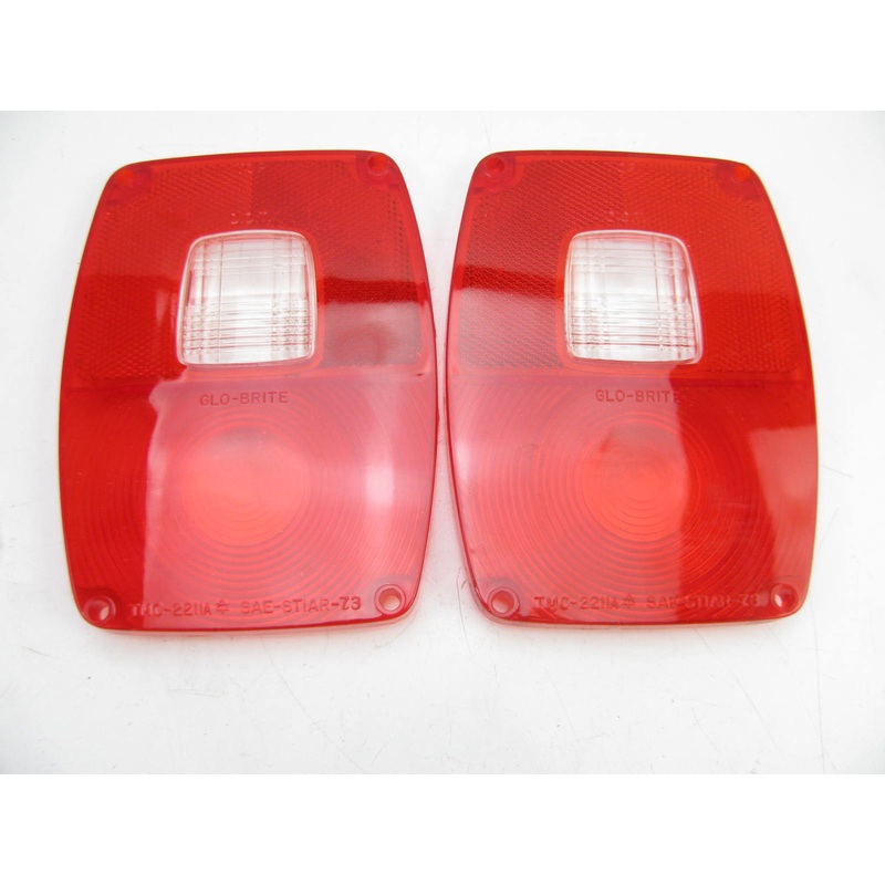 (x2) 1967-1888 Ford Truck Brake Stop Turn Reverse Tail Light Lens D3TZ-13450-B