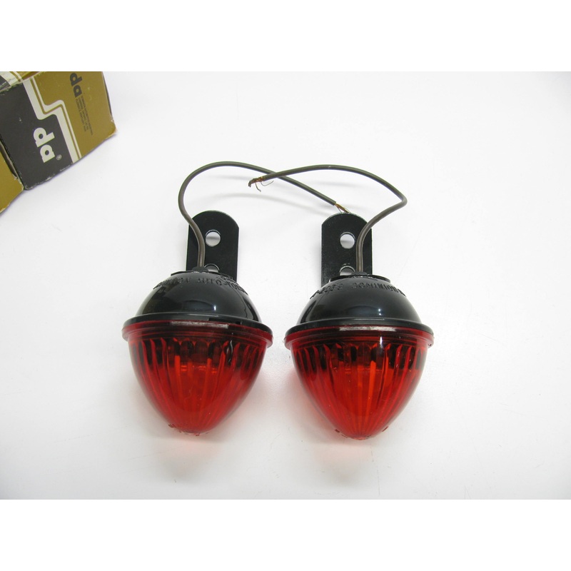 (x2) Dominion  712039 BEEHIVE RED  LENSE CAB MARKER CLEARANCE LAMPS