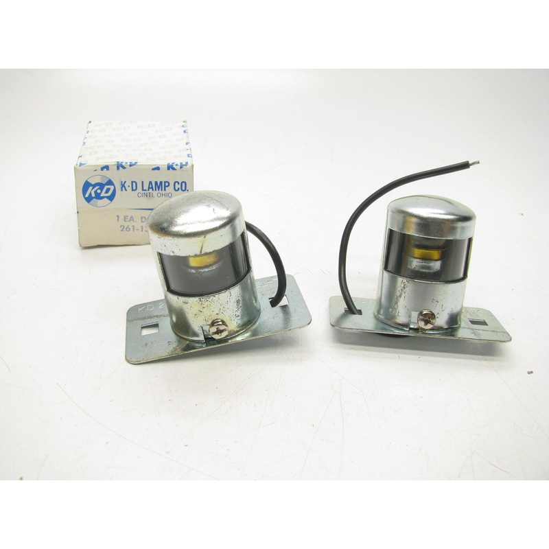 (X2)  License Plate Lamp Universal Hot Rod Kd Lamps 261-1301-  Replaceable Bulb